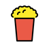 Bagaimana Popcorn emoji terlihat di Openmoji.