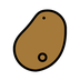 Bagaimana Potato emoji terlihat di Openmoji.