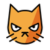 Bagaimana Pouting Cat emoji terlihat di Openmoji.