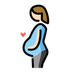 A quoi ressemblent les emoji Femme enceinte: peau claire sur Openmoji.