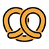 Bagaimana Pretzel emoji terlihat di Openmoji.