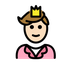 A quoi ressemblent les emoji Prince: peau claire sur Openmoji.