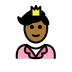 Bagaimana Prince: Medium-Dark Skin Tone emoji terlihat di Openmoji.