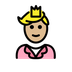 A quoi ressemblent les emoji Prince: peau moyennement claire sur Openmoji.