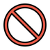 Bagaimana Prohibited emoji terlihat di Openmoji.