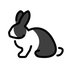 Bagaimana Rabbit emoji terlihat di Openmoji.