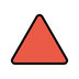 Bagaimana Red Triangle Pointed Up emoji terlihat di Openmoji.