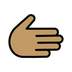 Bagaimana Rightwards Hand: Medium Skin Tone emoji terlihat di Openmoji.