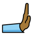 A quoi ressemblent les emoji Main qui pousse vers la droite : peau mate sur Openmoji.