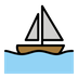 Bagaimana Sailboat emoji terlihat di Openmoji.