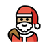 A quoi ressemblent les emoji Père Noël: peau moyennement claire sur Openmoji.