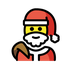 Bagaimana Santa Claus emoji terlihat di Openmoji.