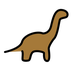 Bagaimana Sauropod emoji terlihat di Openmoji.