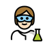 A quoi ressemblent les emoji Scientifique: peau claire sur Openmoji.