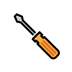 Bagaimana Screwdriver emoji terlihat di Openmoji.