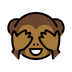 Jak wygląda emoji Małpa zasłaniająca oczy w Openmoji.