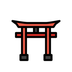 Bagaimana Shinto Shrine emoji terlihat di Openmoji.