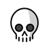 Bagaimana Skull emoji terlihat di Openmoji.