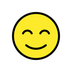 Bagaimana Smiling Face with Smiling Eyes emoji terlihat di Openmoji.