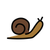 Bagaimana Snail emoji terlihat di Openmoji.