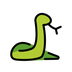 Bagaimana Snake emoji terlihat di Openmoji.