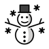 Bagaimana Snowman emoji terlihat di Openmoji.