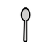 Bagaimana Spoon emoji terlihat di Openmoji.