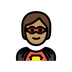 Jak wygląda emoji Superbohater: karnacja średnia w Openmoji.