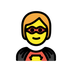 Jak wygląda emoji Superbohater w Openmoji.