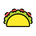 Bagaimana Taco emoji terlihat di Openmoji.