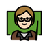 Jak wygląda emoji Nauczyciel: karnacja jasna w Openmoji.