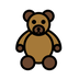 Bagaimana Teddy Bear emoji terlihat di Openmoji.