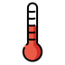 Bagaimana Thermometer emoji terlihat di Openmoji.