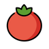 Bagaimana Tomato emoji terlihat di Openmoji.