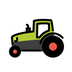 Bagaimana Tractor emoji terlihat di Openmoji.