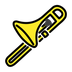 Как выглядит эмодзи Тромбон в Openmoji.