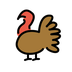 Bagaimana Turkey emoji terlihat di Openmoji.