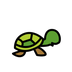 Bagaimana Turtle emoji terlihat di Openmoji.