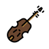 Bagaimana Violin emoji terlihat di Openmoji.