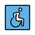 Bagaimana Wheelchair Symbol emoji terlihat di Openmoji.