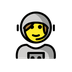 Jak wygląda emoji Astronautka w Openmoji.