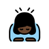 Bagaimana Woman Bowing: Dark Skin Tone emoji terlihat di Openmoji.