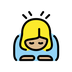 Bagaimana Woman Bowing: Medium-Light Skin Tone emoji terlihat di Openmoji.