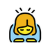 Bagaimana Woman Bowing emoji terlihat di Openmoji.