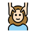 Jak wygląda emoji Kobieta podczas masażu: karnacja jasna w Openmoji.