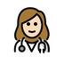 Bagaimana Woman Health Worker: Light Skin Tone emoji terlihat di Openmoji.