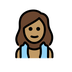 Bagaimana Woman in Steamy Room: Medium Skin Tone emoji terlihat di Openmoji.