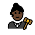 Bagaimana Woman Judge: Dark Skin Tone emoji terlihat di Openmoji.