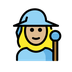 A quoi ressemblent les emoji Mage femme: peau moyennement claire sur Openmoji.