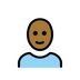 Bagaimana Woman: Medium-Dark Skin Tone, Bald emoji terlihat di Openmoji.